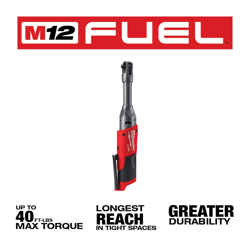 Tools & Equipment Milwaukee 2559-20 M12 FUEL 12V 1/4 Inch Extended Reach Ratchet Bare Tool 4 Tools & Equipment Milwaukee 2559-20 M12 FUEL 12V 1/4 Inch Extended Reach Ratchet Bare Tool
