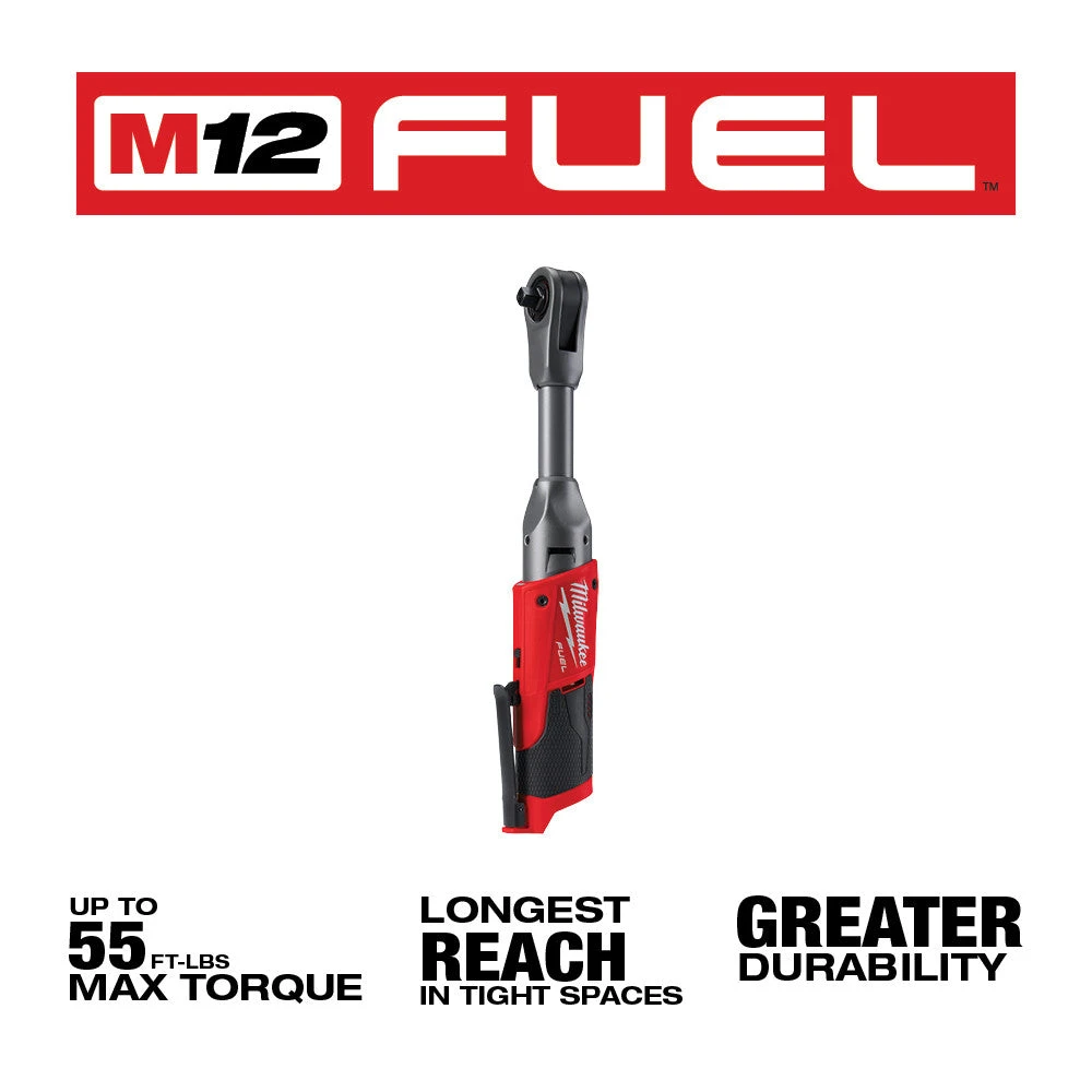 Milwaukee 2560-20 M12 FUEL 12V 3/8 Inch Extended Reach Ratchet Bare Tool 4 Milwaukee 2560-20 M12 FUEL 12V 3/8 Inch Extended Reach Ratchet Bare Tool