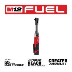 Milwaukee 2560-21 M12 FUEL 12V 3/8 Inch Extended Reach Ratchet 2.0AH Kit