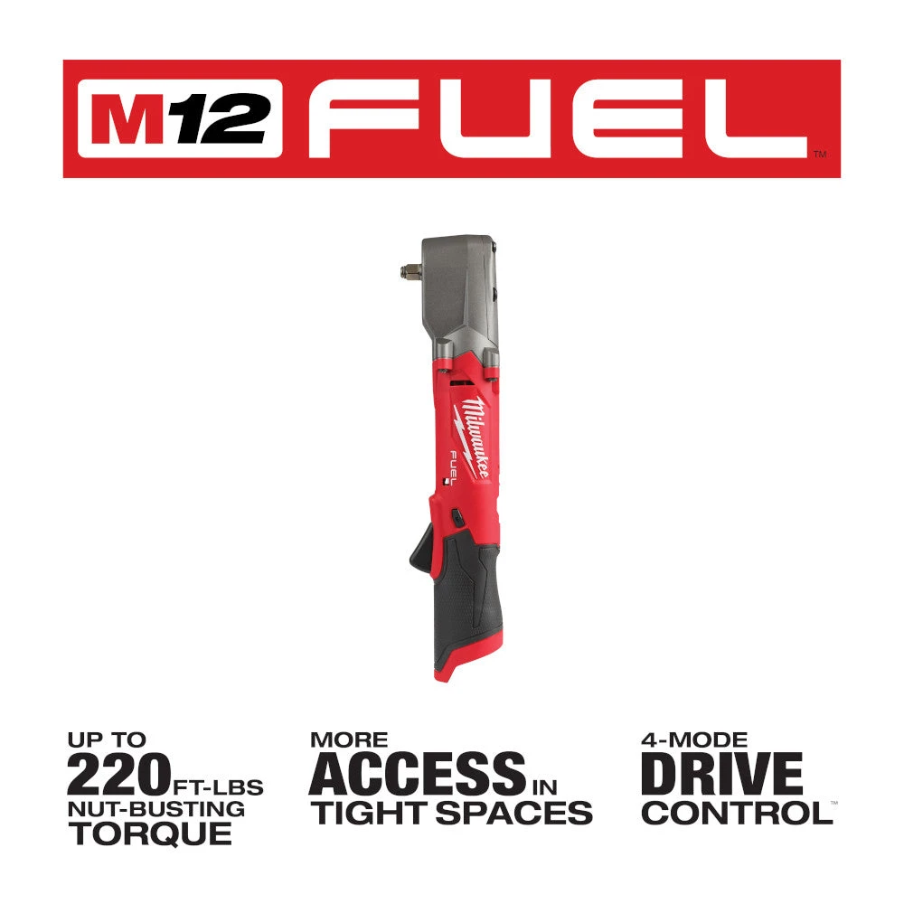 Tools & Equipment Milwaukee 2564-20 M12 FUEL 12V 3/8" Cordless Right Angle Impact Wrench-Bare Tool 4 Tools & Equipment Milwaukee 2564-20 M12 FUEL 12V 3/8" Cordless Right Angle Impact Wrench-Bare Tool