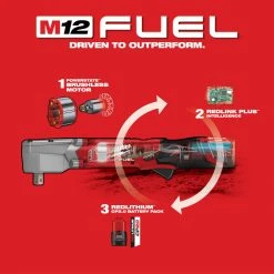 Tools & Equipment Milwaukee 2565P-22 M12 FUEL 12V 1/2" Cordless Right Angle Impact Wrench Kit 20 Tools & Equipment Milwaukee 2565P-22 M12 FUEL 12V 1/2