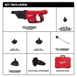 Tools & Equipment Milwaukee 2572B-20 M12 12V AIRSNAKE Drain Cleaning Air Gun - Bare Tool