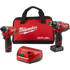 Milwaukee 2598-22 M12 FUEL 12V 2-Tool Hammer Drill And Impact Driver Combo Kit