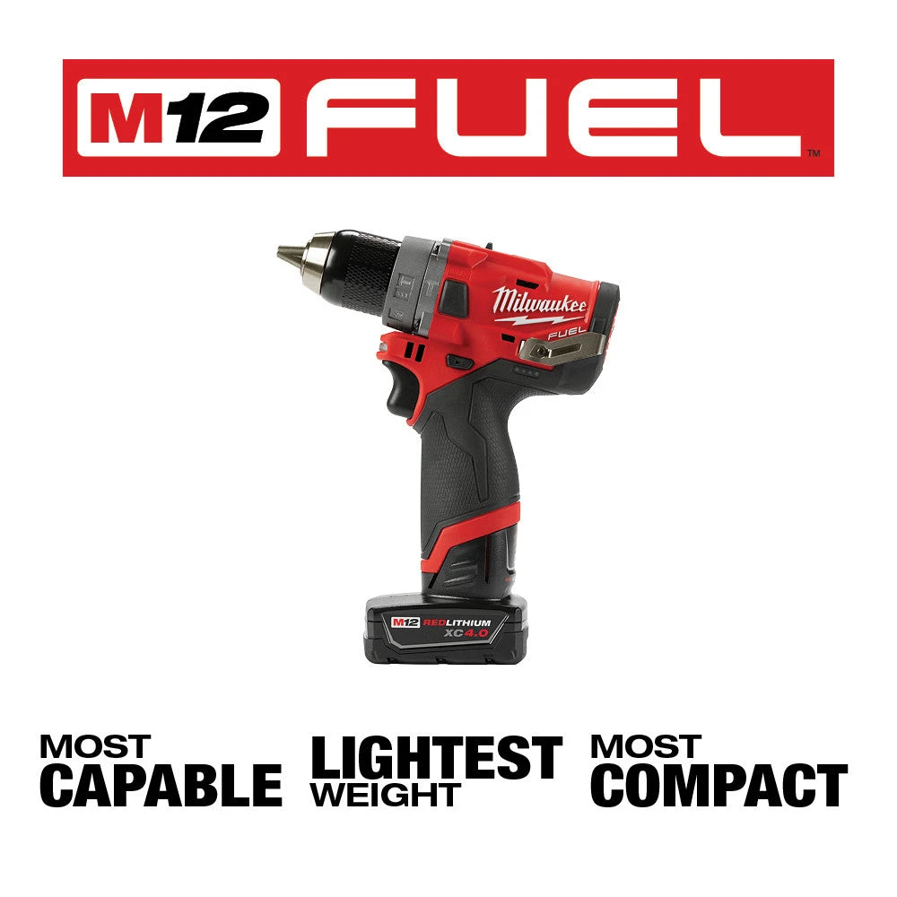 Milwaukee 2598-22 M12 FUEL 12V 2-Tool Hammer Drill And Impact Driver Combo Kit 5 Milwaukee 2598-22 M12 FUEL 12V 2-Tool Hammer Drill And Impact Driver Combo Kit