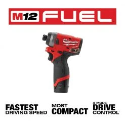 Milwaukee 2598-22 M12 FUEL 12V 2-Tool Hammer Drill And Impact Driver Combo Kit 17 Milwaukee 2598-22 M12 FUEL 12V 2-Tool Hammer Drill And Impact Driver Combo Kit