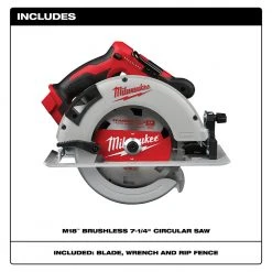 Tools & Equipment Milwaukee 2631-20 M18 18V 7-1/4-Inch Brushless Circular Saw - Bare Tool