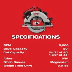 Tools & Equipment Milwaukee 2631-20 M18 18V 7-1/4-Inch Brushless Circular Saw - Bare Tool