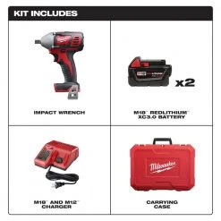 Milwaukee 2659-22 M18 18V 1/2-Inch Impact Wrench Kit Tools & Equipment