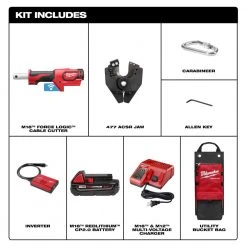 Milwaukee 2672-21S M18 18V FORCE LOGIC Cable Cutter Kit W/ 750 MCM Cu/Al Jaws Tools & Equipment