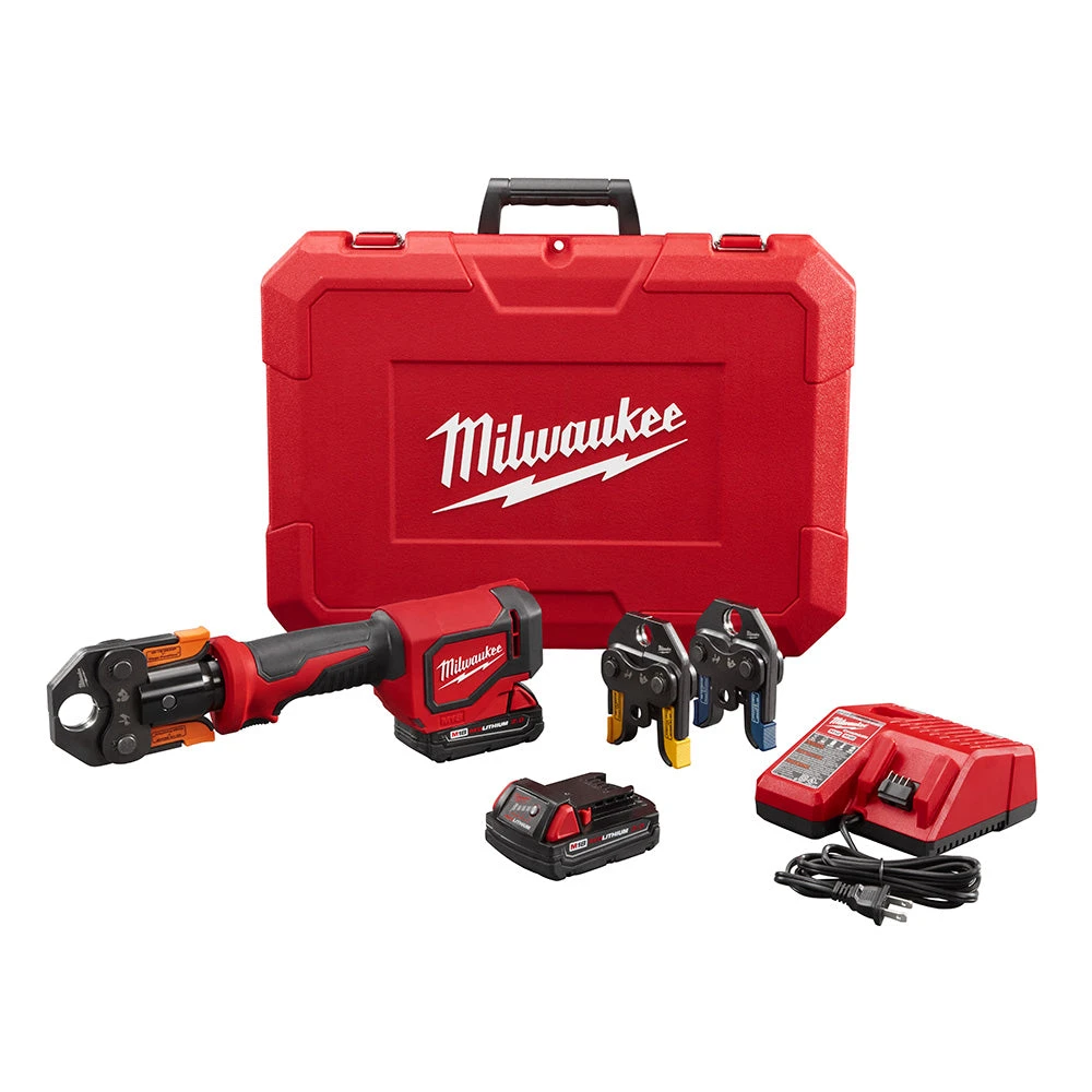 Milwaukee 2674-22P M18 18V Li-Ion Short Throw Press Tool Kit with PEX Crimp Jaws - Tools & Equipment 3 Tools & Equipment Milwaukee 2674-22P M18 18V Li-Ion Short Throw Press Tool Kit W/ PEX Crimp Jaws