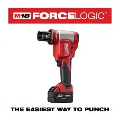 Milwaukee 2676-22 M18 18V FORCE LOGIC 10T Knockout Tool Kit with 1/2" - 2" Capacity - Electrician Specialty Tool 16 Tools & Equipment Milwaukee 2676-22 M18 18V FORCE LOGIC 10T Knockout Tool Kit W/ 1/2