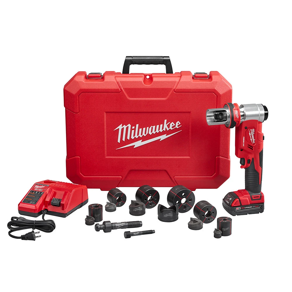 Milwaukee 2677-21 M18 18V FORCE LOGIC 6T Knockout Tool Kit with 1/2" - 4" Capacity | Electrician Specialty Tools 3 Milwaukee 2677-21 M18 18V FORCE LOGIC 6T Knockout Tool Kit W/ 1/2" - 4" Capacity Tools & Equipment