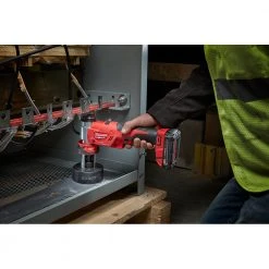 Milwaukee 2677-21 M18 18V FORCE LOGIC 6T Knockout Tool Kit with 1/2" - 4" Capacity | Electrician Specialty Tools 17 Milwaukee 2677-21 M18 18V FORCE LOGIC 6T Knockout Tool Kit W/ 1/2