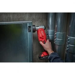 Milwaukee 2677-21 M18 18V FORCE LOGIC 6T Knockout Tool Kit with 1/2" - 4" Capacity | Electrician Specialty Tools 18 Milwaukee 2677-21 M18 18V FORCE LOGIC 6T Knockout Tool Kit W/ 1/2