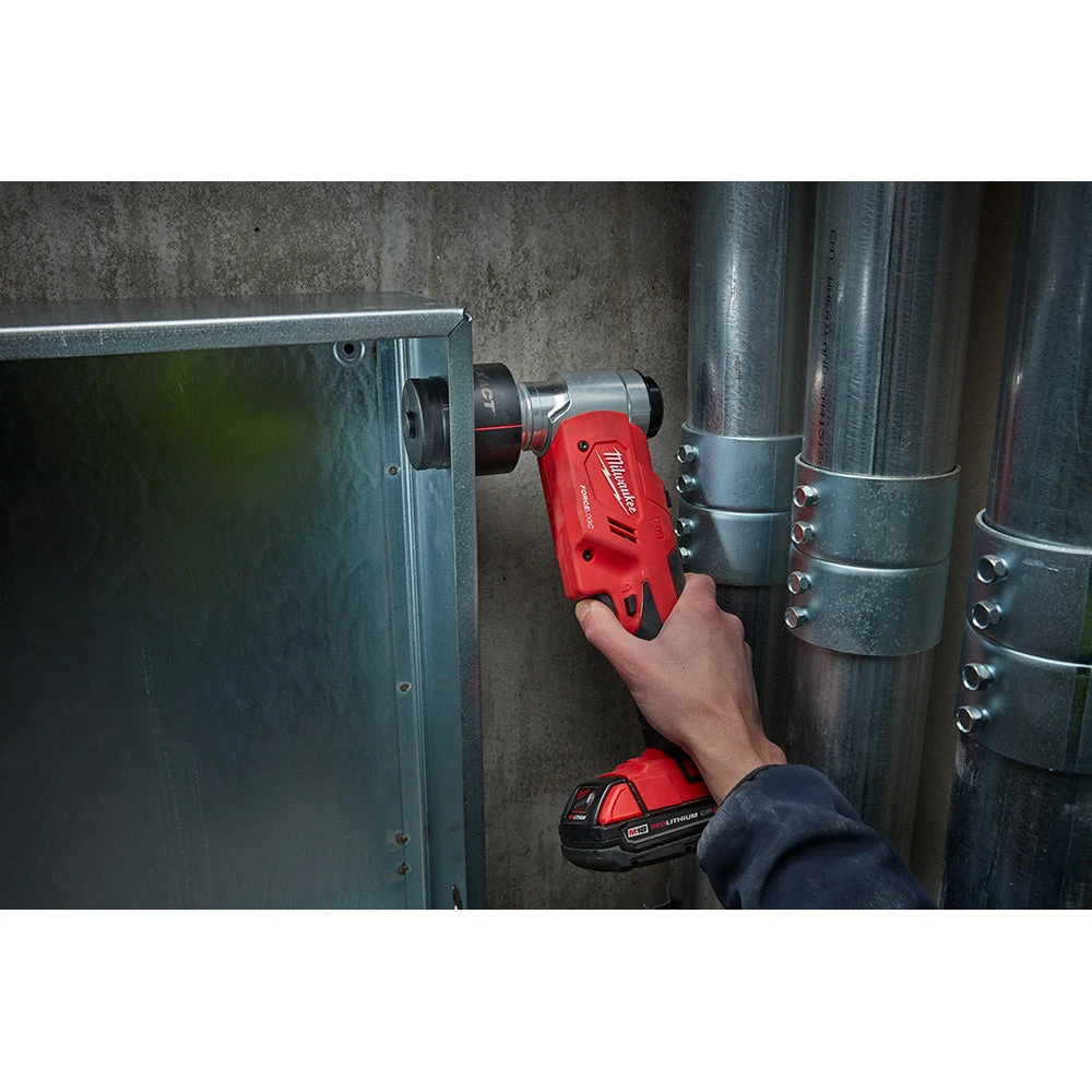 Milwaukee 2677-21 M18 18V FORCE LOGIC 6T Knockout Tool Kit with 1/2" - 4" Capacity | Electrician Specialty Tools 8 Milwaukee 2677-21 M18 18V FORCE LOGIC 6T Knockout Tool Kit W/ 1/2" - 4" Capacity Tools & Equipment