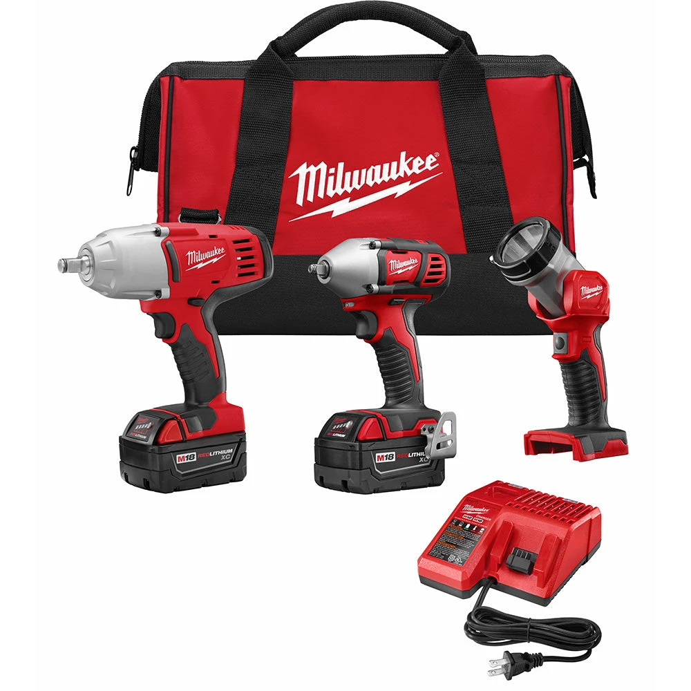 Tools & Equipment Milwaukee 2696-23 M18 18V Cordless Power Lithium-Ion 3-Tool Combo Kit 3 Tools & Equipment Milwaukee 2696-23 M18 18V Cordless Power Lithium-Ion 3-Tool Combo Kit