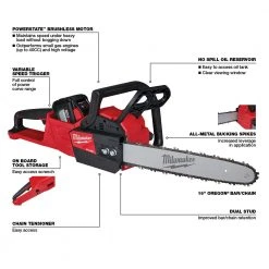 Lawn & Outdoor Power Milwaukee 2727-21HD M18 FUEL 18V 16-Inch Brushless Lithium-Ion Chainsaw Kit