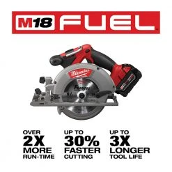 Milwaukee 2730-21 M18 FUEL 18V 6-1/2-Inch 5.0Ah Cordless Circular Saw Kit