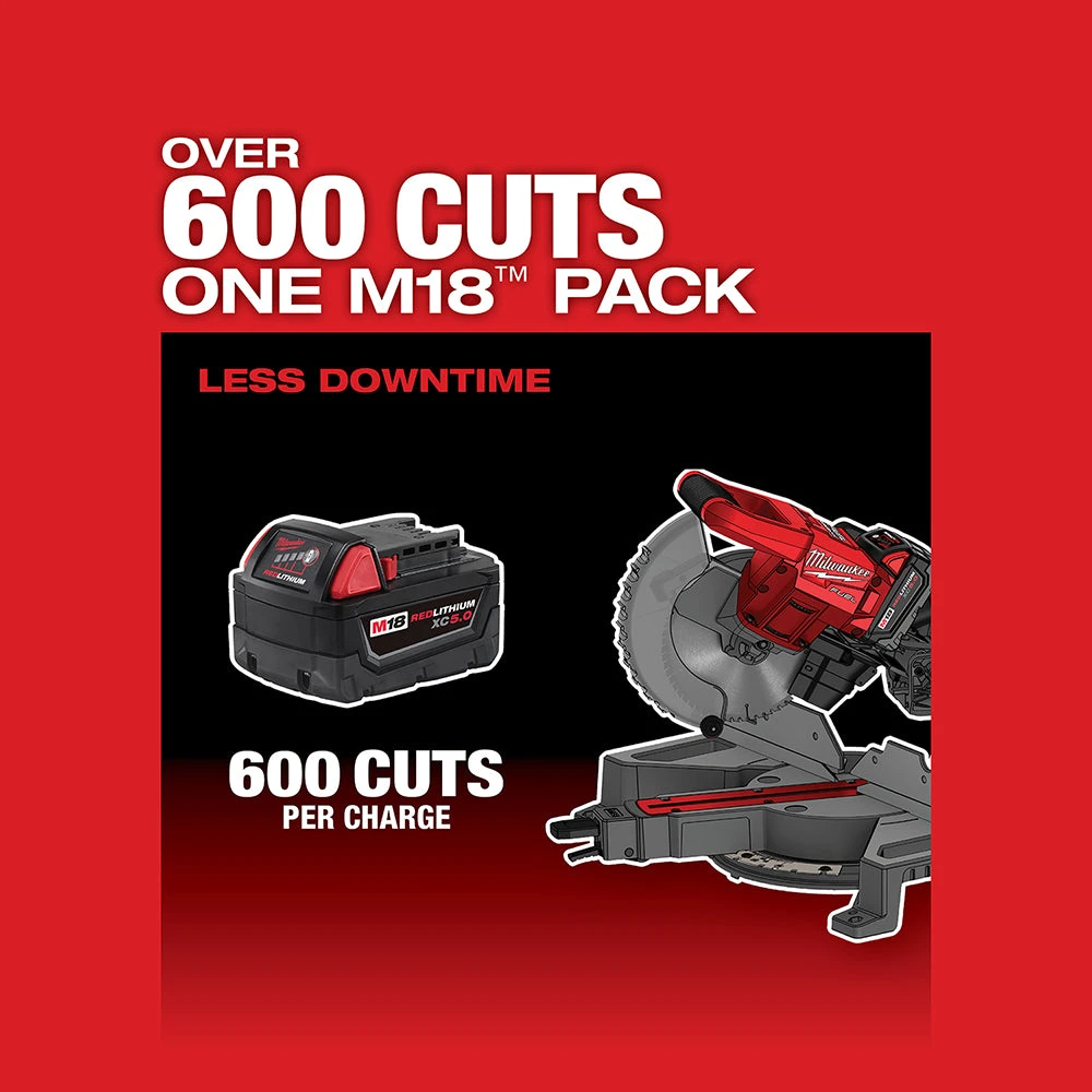 Milwaukee 2733-20 M18 FUEL 18V 7-1/4" Dual Bevel Sliding Miter Saw - Bare Tool 7 Milwaukee 2733-20 M18 FUEL 18V 7-1/4" Dual Bevel Sliding Miter Saw - Bare Tool