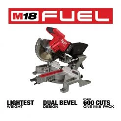 Tools & Equipment Milwaukee 2733-21 M18 FUEL 18V 7-1/4-Inch Dual Bevel Sliding Miter Saw Kit