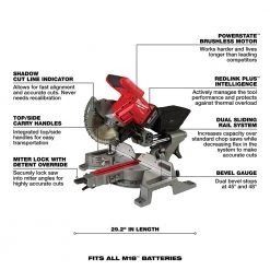 Tools & Equipment Milwaukee 2733-21 M18 FUEL 18V 7-1/4-Inch Dual Bevel Sliding Miter Saw Kit