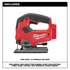 Milwaukee 2737-20 M18 FUEL 18V Cordless D-Handle Jig Saw - Bare Tool Tools & Equipment