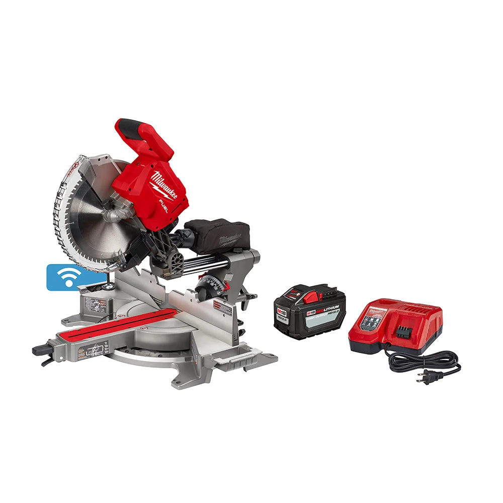 Milwaukee 2739-21HD M18 FUEL 18V 12" Dual Bevel Sliding Compound Miter Saw Kit - Power Tools & Saws 3 Saws Milwaukee 2739-21HD M18 FUEL 18V 12" Dual Bevel Sliding Compound Miter Saw Kit