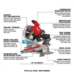 Milwaukee 2739-21HD M18 FUEL 18V 12" Dual Bevel Sliding Compound Miter Saw Kit - Power Tools & Saws 23 Saws Milwaukee 2739-21HD M18 FUEL 18V 12