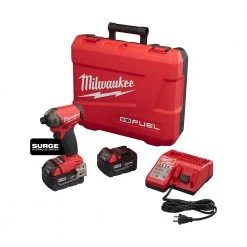 Milwaukee 2760-22 M18 FUEL 18V 1/4 In. Hex Hydraulic Impact Driver Tool Kit Tools & Equipment