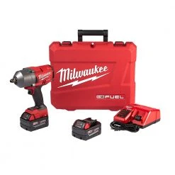 Tools & Equipment Milwaukee 2766-22 M18 FUEL 18V 1/2-Inch High Torque Detent Pin Impact Wrench Kit