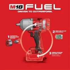 Tools & Equipment Milwaukee 2767-20 M18 FUEL 18V 1/2-Inch Friction Ring Impact Wrench - Bare Tool 19 Tools & Equipment Milwaukee 2767-20 M18 FUEL 18V 1/2-Inch Friction Ring Impact Wrench - Bare Tool