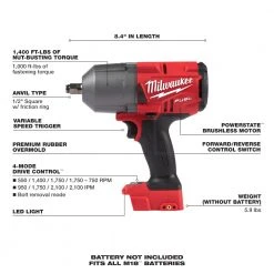 Tools & Equipment Milwaukee 2767-20 M18 FUEL 18V 1/2-Inch Friction Ring Impact Wrench - Bare Tool 20 Tools & Equipment Milwaukee 2767-20 M18 FUEL 18V 1/2-Inch Friction Ring Impact Wrench - Bare Tool