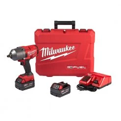 Tools & Equipment Milwaukee 2767-22 M18 FUEL 18V 1/2-Inch Friction Ring Impact Wrench Kit