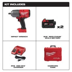 Tools & Equipment Milwaukee 2767-22 M18 FUEL 18V 1/2-Inch Friction Ring Impact Wrench Kit