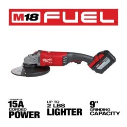 Milwaukee 2785-22HD M18 FUEL 18V 7/9-Inch Large Angle Grinder Kit with Battery and Charger 16 Milwaukee 2785-22HD M18 FUEL 18V 7/9-Inch Large Angle Grinder Kit Tools & Equipment