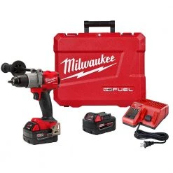 Milwaukee 2803-22 M18 FUEL 18V 1/2-Inch Cordless Lithium-Ion Drill Driver Kit Tools & Equipment