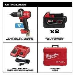 Tools & Equipment Milwaukee 2806-22 M18 FUEL 18V 1/2-Inch Cordless Hammer Drill Kit