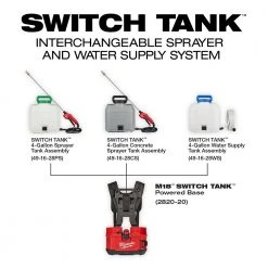 Milwaukee 2820-21WS M18 18V 4 Gallon Switch Tank Water Sprayer Tank Kit Lawn & Outdoor Power