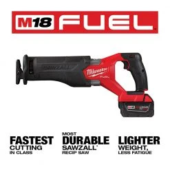 Tools & Equipment Milwaukee 2821-22 M18 FUEL 18V SAWZALL Cordless Reciprocating Saw Kit - 2/XC5.0 18 Tools & Equipment Milwaukee 2821-22 M18 FUEL 18V SAWZALL Cordless Reciprocating Saw Kit - 2/XC5.0