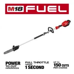 Lawn & Outdoor Power Milwaukee 2825-21PS M18 FUEL 18V 10-Inch QUIK-LOK Cordless Pole Saw Kit