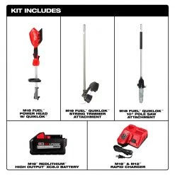Lawn & Outdoor Power Milwaukee 2825-21STP M18 FUEL Cordless String Trimmer/Pole Saw Attachment Combo