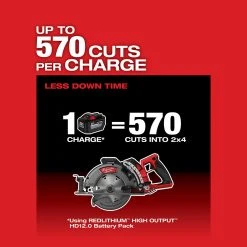 Milwaukee 2830-21HD M18 FUEL 18V 7-1/4 Inch Rear Handle Circular Saw Kit Tools & Equipment