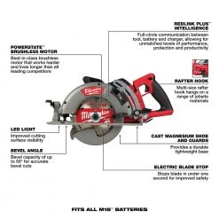 Milwaukee 2830-21HD M18 FUEL 18V 7-1/4 Inch Rear Handle Circular Saw Kit Tools & Equipment