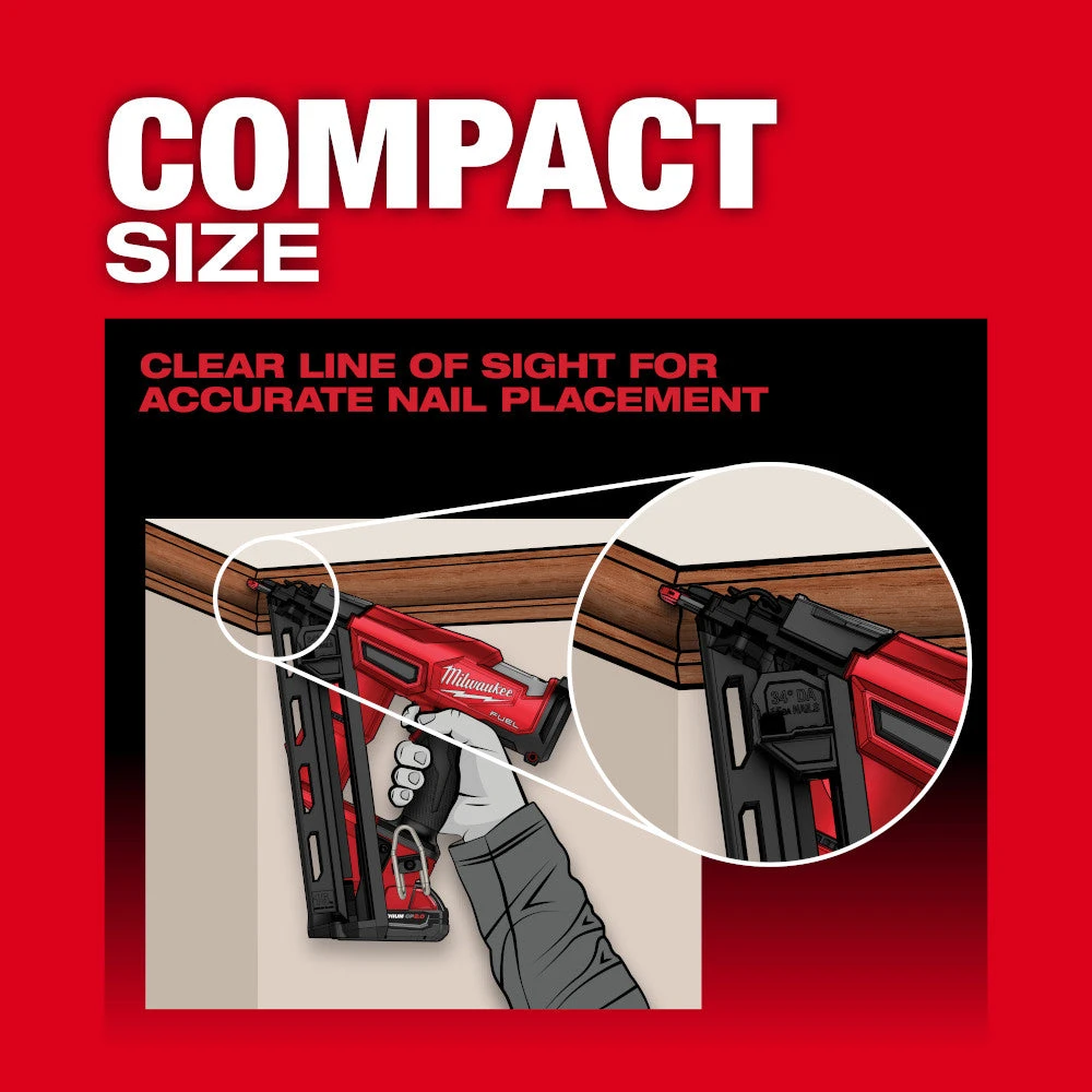 Milwaukee 2839-20 M18 FUEL Ergonomic Cordless 15 Gauge Finish Nailer - Bare Tool 7 Milwaukee 2839-20 M18 FUEL Ergonomic Cordless 15 Gauge Finish Nailer - Bare Tool