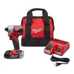 Milwaukee 2850-21P M18 18V Brushless Cordless 1/4 Inch Hex Impact Driver Kit Tools & Equipment