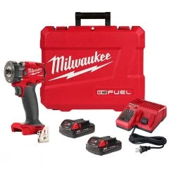Milwaukee 2854-22CT M18 FUEL 18V 3/8" Cordless Li-Ion Compact Impact Wrench Kit Tools & Equipment