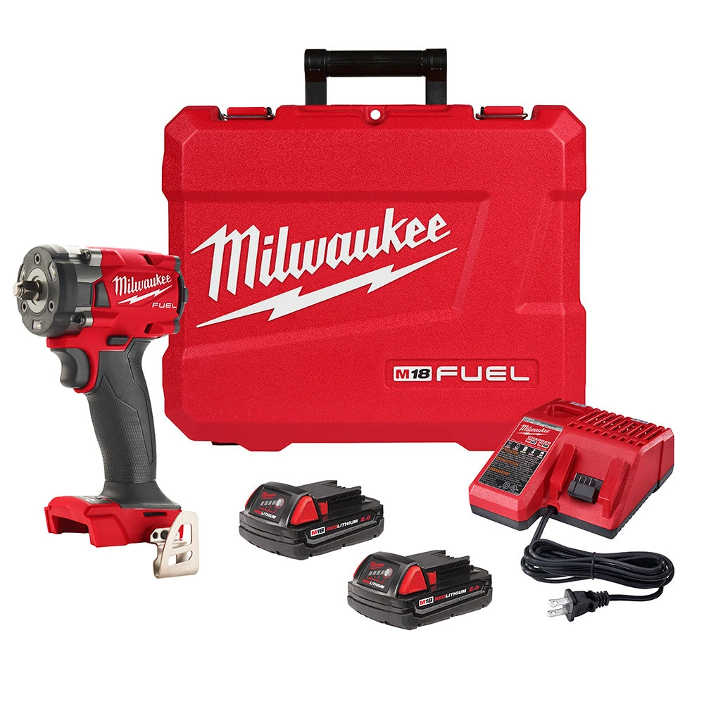 Milwaukee 2854-22CT M18 FUEL 18V 3/8" Cordless Li-Ion Compact Impact Wrench Kit Tools & Equipment 3 Milwaukee 2854-22CT M18 FUEL 18V 3/8" Cordless Li-Ion Compact Impact Wrench Kit Tools & Equipment
