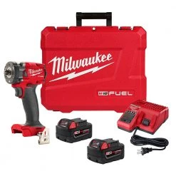 Tools & Equipment Milwaukee 2854-22 M18 FUEL 18V 3/8" Cordless Li-Ion Compact Impact Wrench Kit