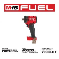 Milwaukee 2855P-20 M18 FUEL 18V 1/2" Impact Wrench W/ Pin Detent - Bare Tool Tools & Equipment