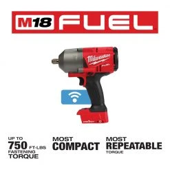 Milwaukee 2862-20 M18 FUEL 18V 1/2-Inch Pin Detent Impact Wrench - Bare Tool Tools & Equipment